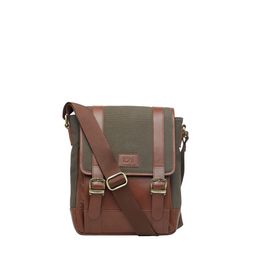 tohl Men Olive Green & Brown Textured Messenger Bag-38