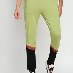 FiTZ Men Colourblocked Slim-Fit Mid-Rise Joggers-picture-20