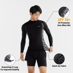 Men’s surfing UV protection top BRUSH BLK-14