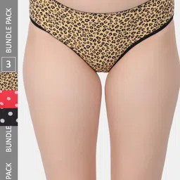 Amour Secret Pack Of 3 Printed Leak Proof Hipster Briefs P2013_Ylw_Red_Blk-image-85
