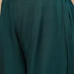 Anouk Ethnic Motifs Printed Regular Gotta Patti Pure Silk Kurta With Trousers & Dupatta image 3