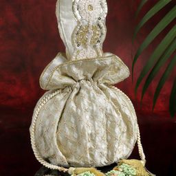 Anekaant Embroidered Tasselled Potli-image-18