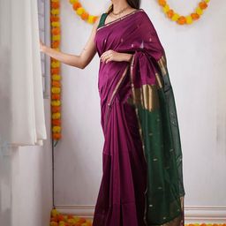 KALINI Silk Blend Kanjeevaram Saree-12
