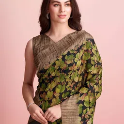 RACHNA Floral Jute Silk Bhagalpuri Saree-image-40