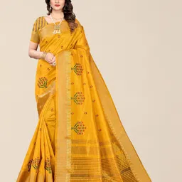 SERONA FABRICS Ethnic Motifs Zari Silk Cotton Mysore Silk Saree-image-62