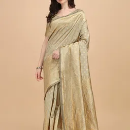 DIVASTRI Floral Woven Design Zari Banarasi Saree-picture-39