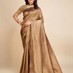 Aldwych Ethnic Motifs Woven Design Banarasi Saree-image-91