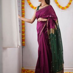 KALINI Woven Design Zari Silk Blend Designer Banarasi Saree-image-85