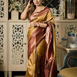 KALINI Zari Silk Blend Banarasi Saree-37