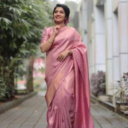 KALINI Ethnic Motifs Woven Design Zari Silk Cotton Banarasi Saree-image-65