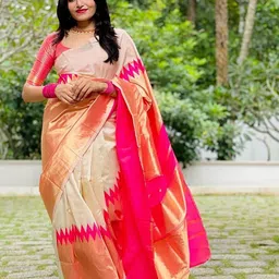 KALINI Abstract Woven Design Zari Banarasi Saree-picture-7