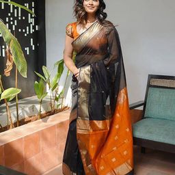 Aldwych Woven Design Zari Banarasi Saree-picture-48