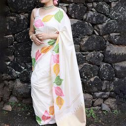 KALINI Ethnic Motifs Woven Designed Zari Banarasi Silk Saree-picture-43