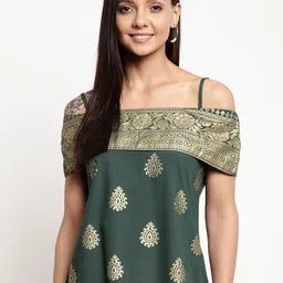 Mayra Ethnic Printed Shoulder straps Pure Silk Top-picture-10