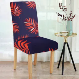 cortina Purple Printed Polyester 15x19 Inch Stretchable Chair Covers (Set of 6)-picture-24