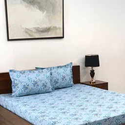 BOMBAY DYEING Epigram Grey Printed Pure Cotton 120 TC Queen Bedsheet Set 2.24 m X 2.54 m-image-92