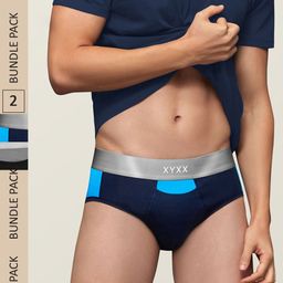 XYXX Men IntelliSoft Antimicrobial Micro Modal Pack of 2 Illuminati Briefs XYBRF2PCKN280-12