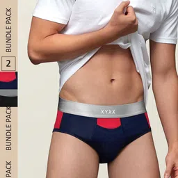 XYXX Men IntelliSoft Antimicrobial Micro Modal Pack of 2 Illuminati Briefs XYBRF2PCKN278-7