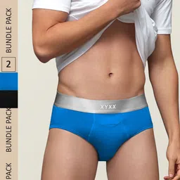XYXX Men IntelliSoft Antimicrobial Micro Modal Pack of 2 Illuminati Briefs XYBRF2PCKN277-56