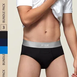 XYXX Men IntelliSoft Antimicrobial Micro Modal Pack of 3 Illuminati Briefs XYBRF3PCKN348-57