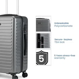 Assembly Textured 360 Degree Rotation Hard Large-Sized Trolley Bag 85L image 3