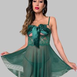 Krelin Self Design Shoulder Straps Net Baby Doll-image-86
