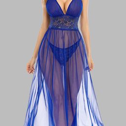 Krelin Self Design Shoulder Straps Net Baby Doll-image-65