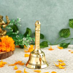 Imli Street Gold-Toned Brass Aarti Bell-image-3