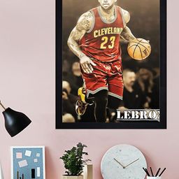Gallery99 Brown & Red Lebron James Textured Framed Wall Art-image-51