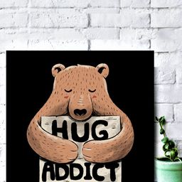 Gallery99 Black & Brown Hug Addict Textured Wooden Wall Art-image-95