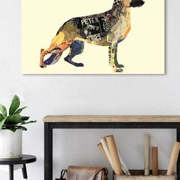 Art Street Cream & Black German Shepherd Painting Wall Art-picture-42