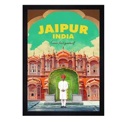 Gallery99 Multicolored Jaipur Texture Paper Print Framed Wall Art image 2