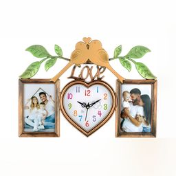 Attractionz Gold toned Contemporary Bird Shaped Wall Clock-image-93