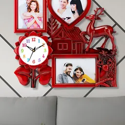 Attractionz Red & Beige Wall Clock-image-97
