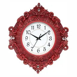 Attractionz Red & Beige Wall Clock-25