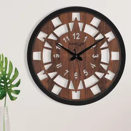 RANDOM Coffee Brown & Black Contemporary Wall Clock-picture-44