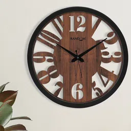 RANDOM Coffee Brown & Black Contemporary Wall Clock-picture-39