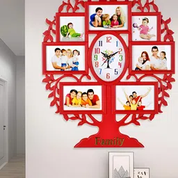 Attractionz Red Square Contemporary Wall Clock-46