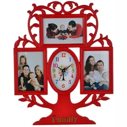 Attractionz Red and Black Analogue Contemporary Wall Clock-15
