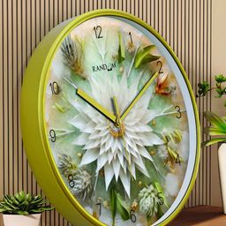RANDOM Green & White Printed Contemporary Wall Clock-image-50