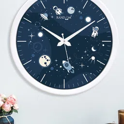 RANDOM Blue & White 3D Space with Astronaut Analogue Wall Clock-73