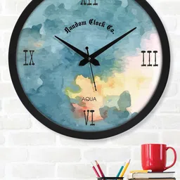 RANDOM Blue & Black Printed Contemporary Analogue Wall Clock- RC-AQ-62061-picture-28