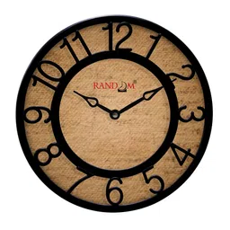 RANDOM Black & Brown Printed Contemporary Wall Clock-image-69