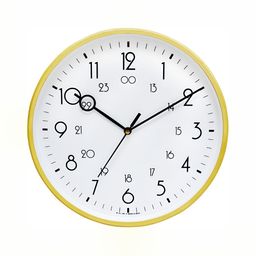 masstone Gold-Toned & White Contemporary Wall Clock-image-90