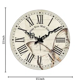 OLIVE TREE Cream-Coloured Printed Contemporary Wall Clock image 5