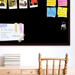 ArtzFolio Brown & Grey Printed Wooden Bulletin Board With Sticky Notes image 1