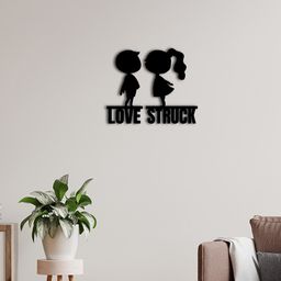 eCraftIndia Love Struck Black Wooden Wall Decor-image-98