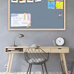 ArtzFolio Brown & Grey Printed Wooden Bulletin Board With Sticky Notes image 2