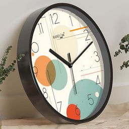 RANDOM Black & Orange Print Dial Wall Clock image 2