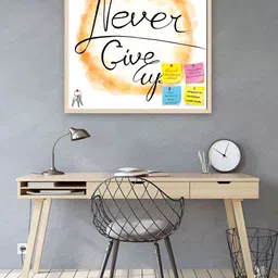 ArtzFolio Camel Brown Typography Printed Wooden Bulletin Board With Sticky Notes image 2